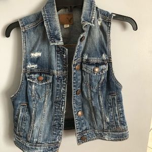 American Eagle Denim Vest